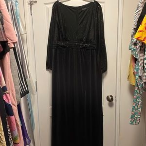 Black Glitter Gown 4XL from Shein.